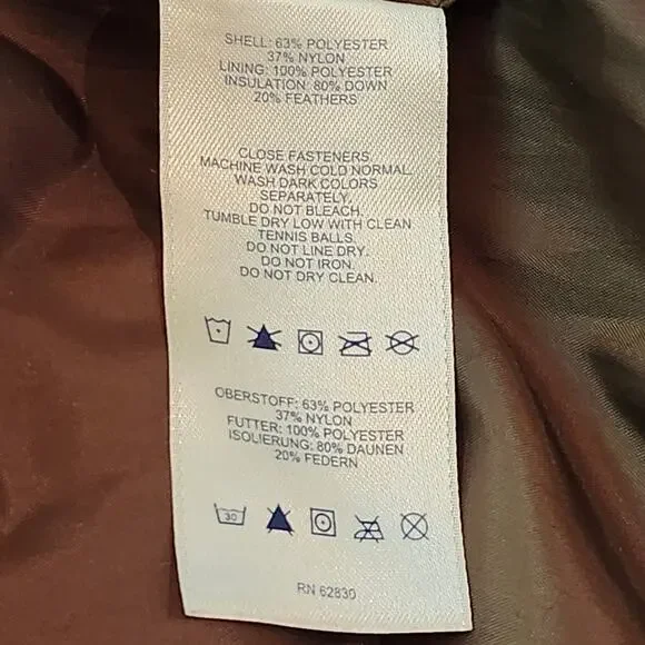 Lands End Bronze Down Puffer Coat Size Medium 10-12 - Picture 9 of 9